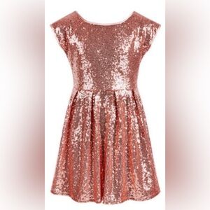 Epic Threads Rose Sparkle Flare Dress Size Small Blush Pink